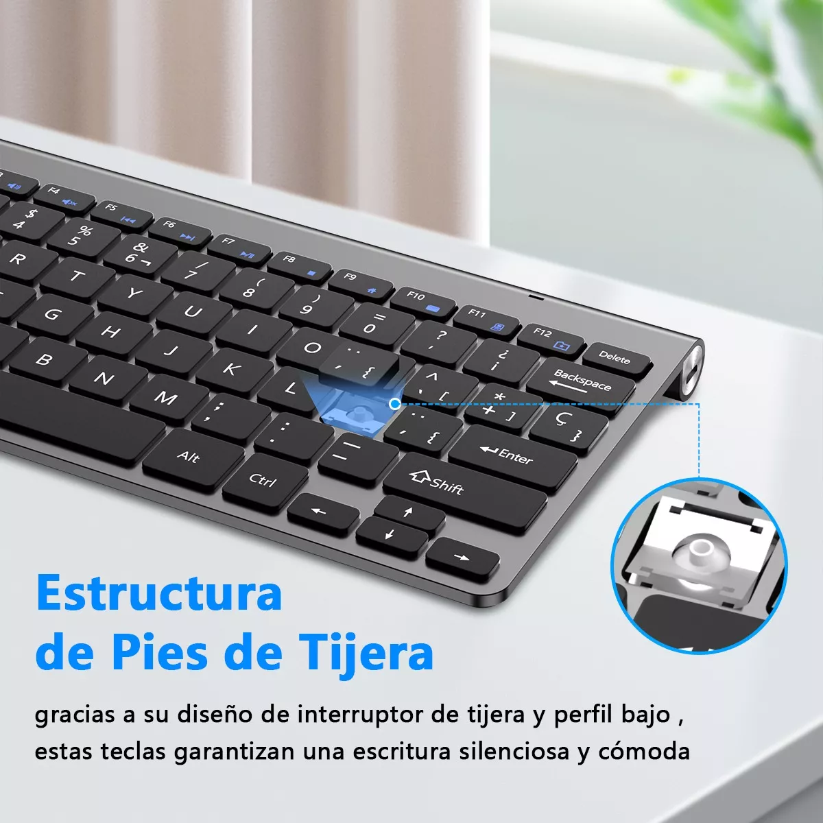 Kit Teclado Y Mouse Inalambrico Español Usb Para Laptop Y Pc