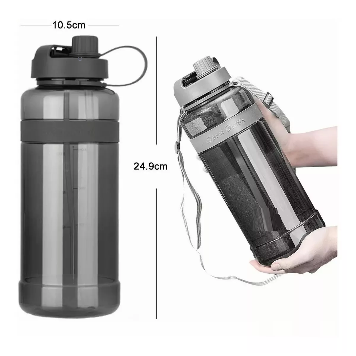Botella De Agua Deportiva De Gran Capacidad De 2000ml