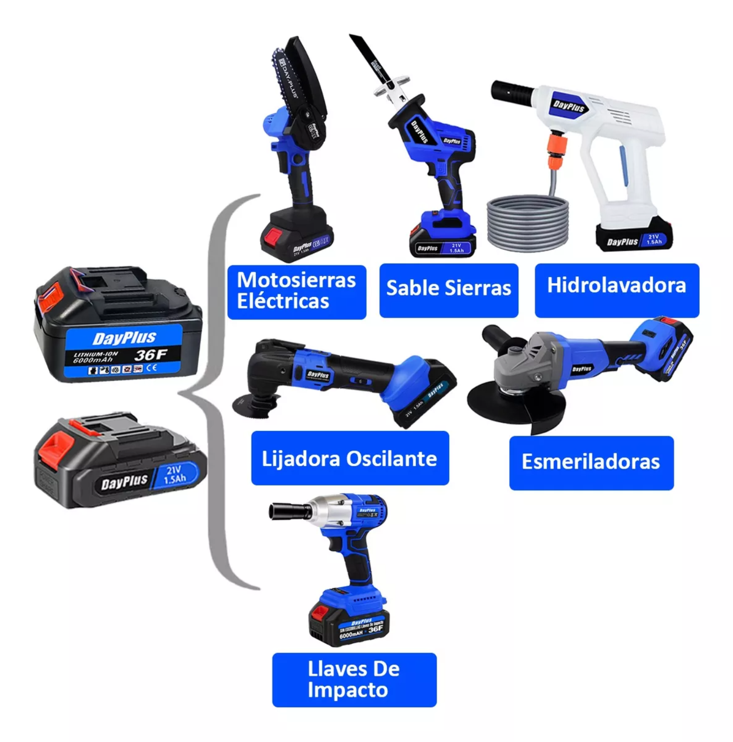 Sierra Eléctrica Recíproca Sable Inalámbrica Con 2 Baterías