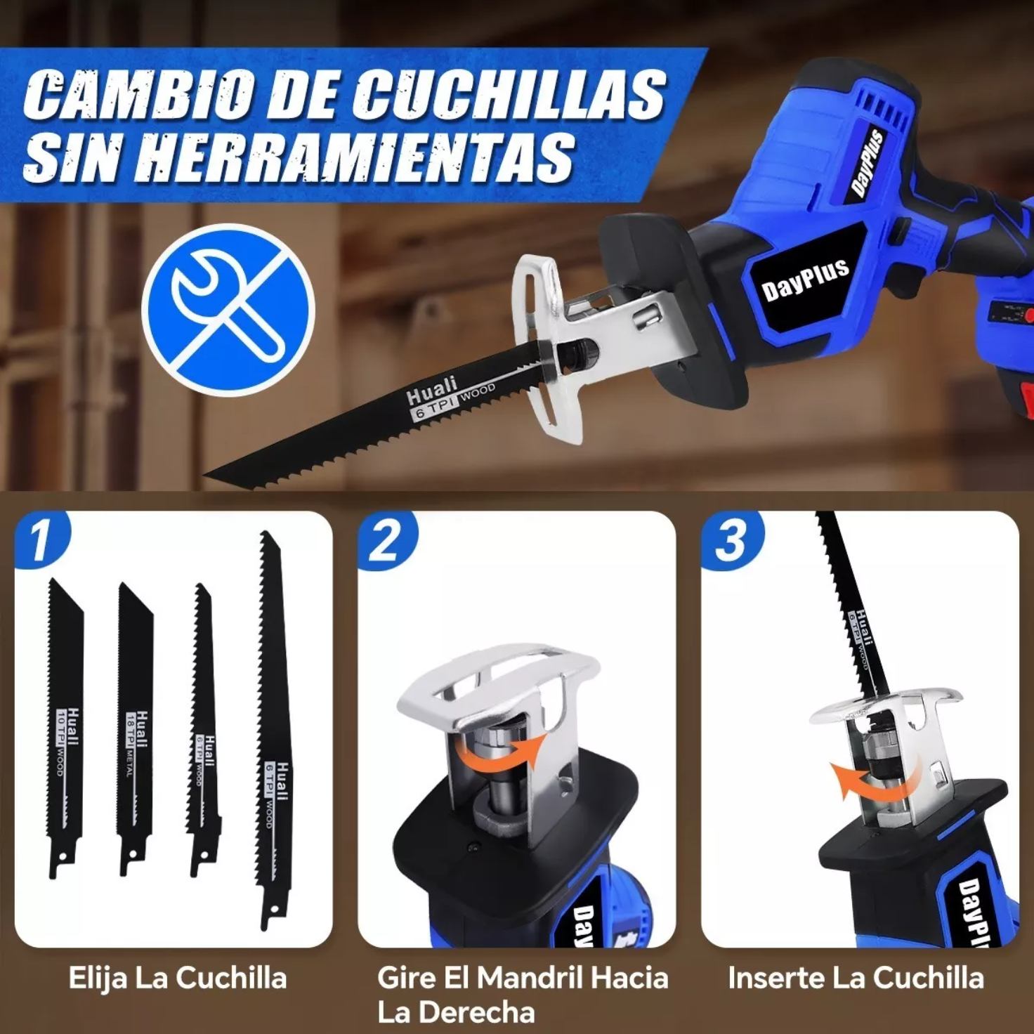 Sierra Eléctrica Recíproca Sable Inalámbrica Con 2 Baterías