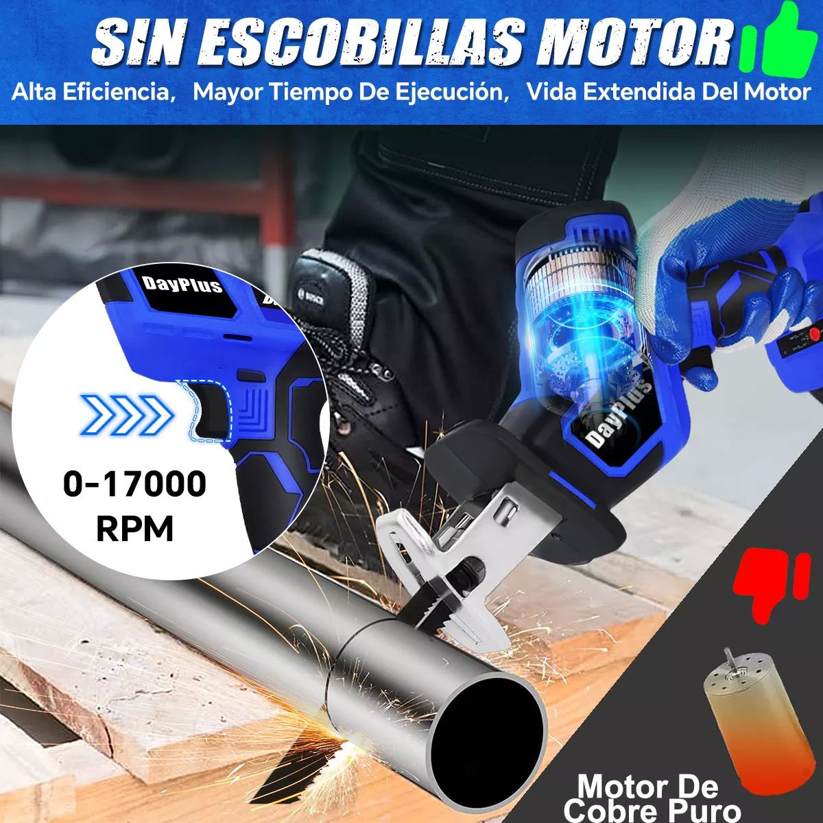 Sierra Eléctrica Recíproca Sable Inalámbrica Con 2 Baterías