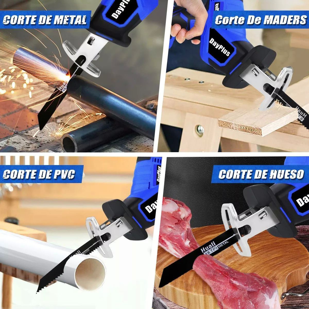 Sierra Eléctrica Recíproca Sable Inalámbrica Con 2 Baterías