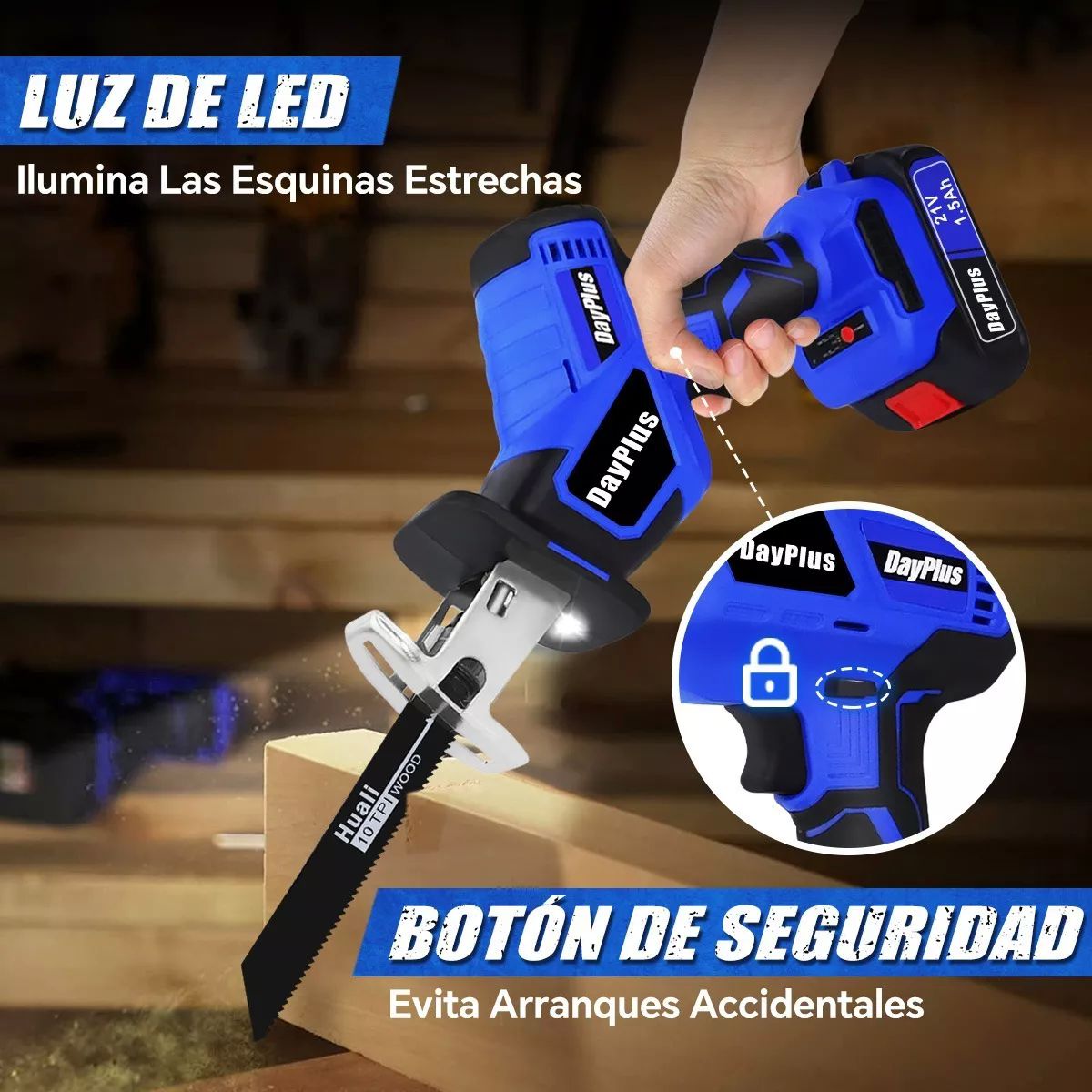 Sierra Eléctrica Recíproca Sable Inalámbrica Con 2 Baterías