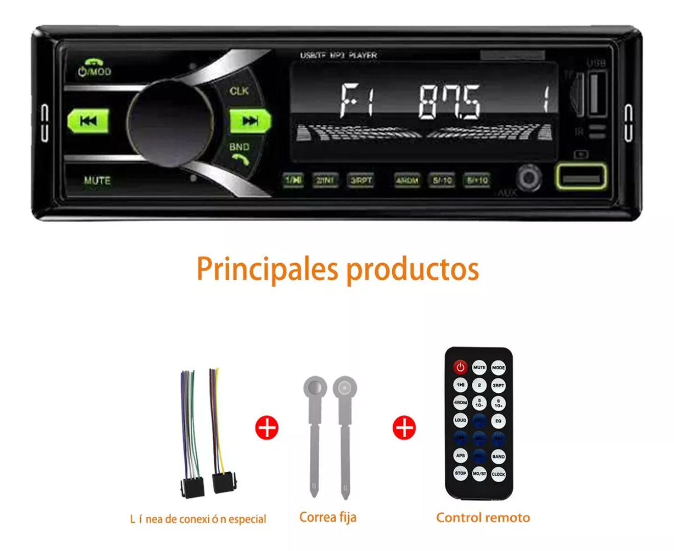 Car Mp3 Player Fm Coche Radio Wireless Audio Central Control