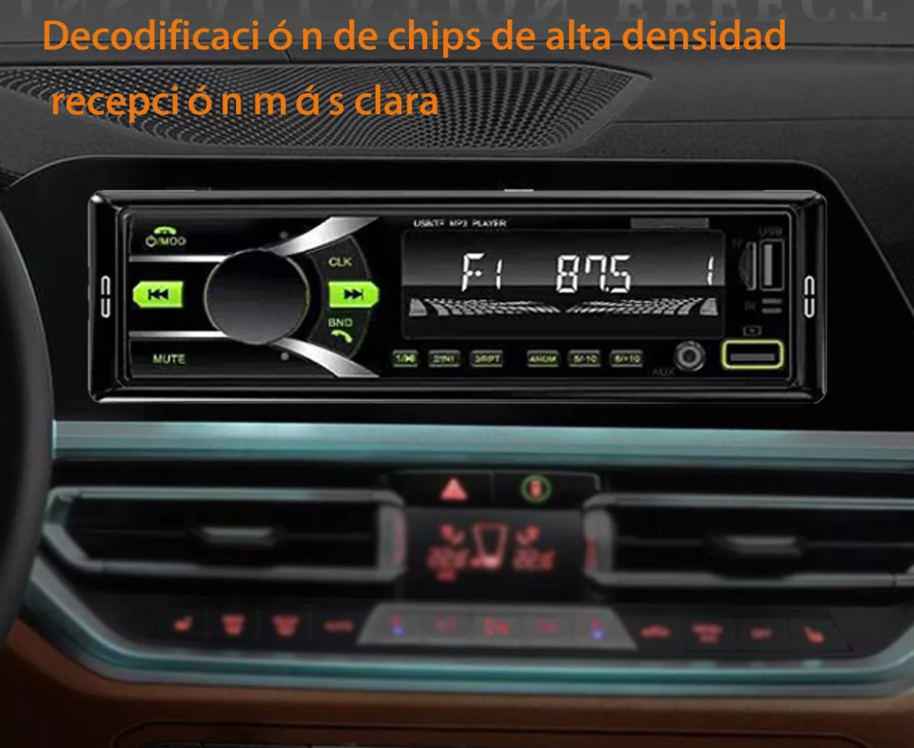 Car Mp3 Player Fm Coche Radio Wireless Audio Central Control