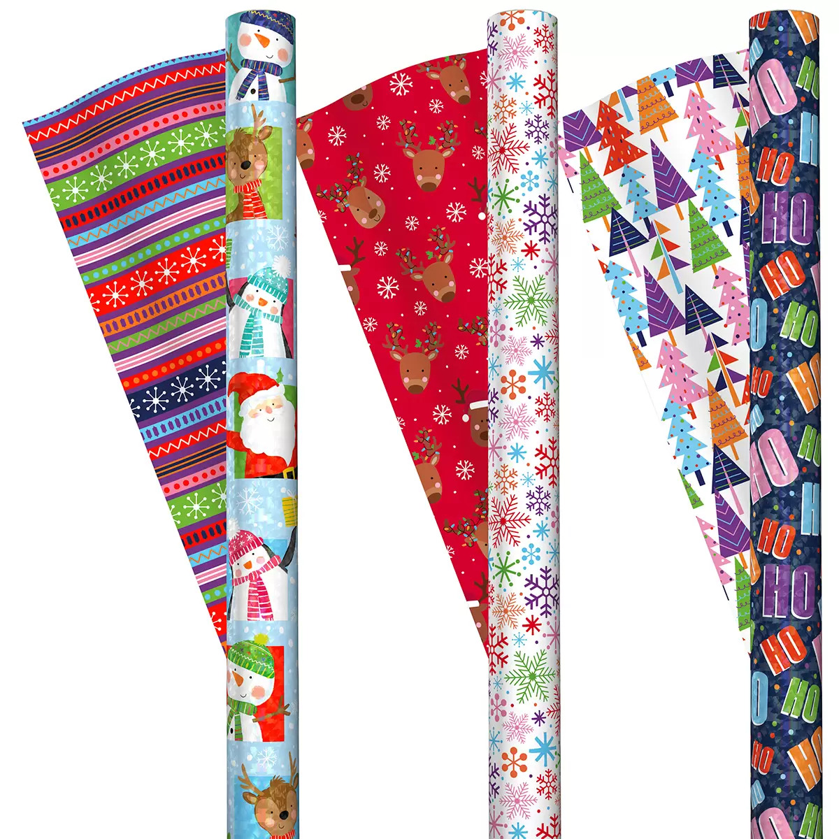 Kirkland Signature 3 Rollos De Papel Para Regalo Navideño Varios Diseños (Morado)