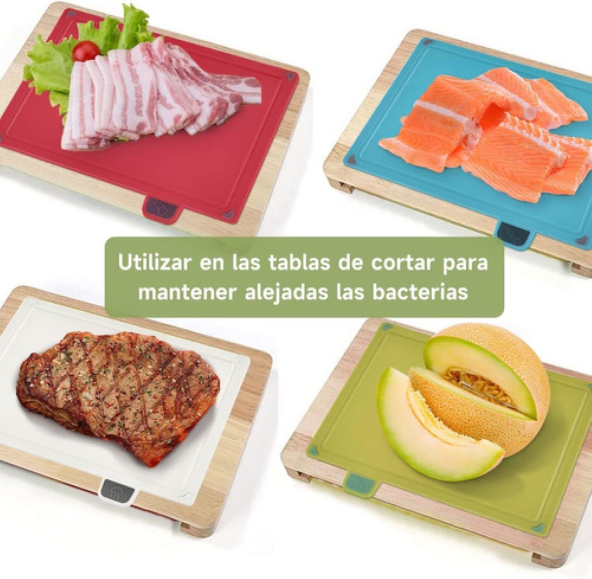 Tabla Para Picar Gruesas De Cocina De Color, 4 Piezas colores