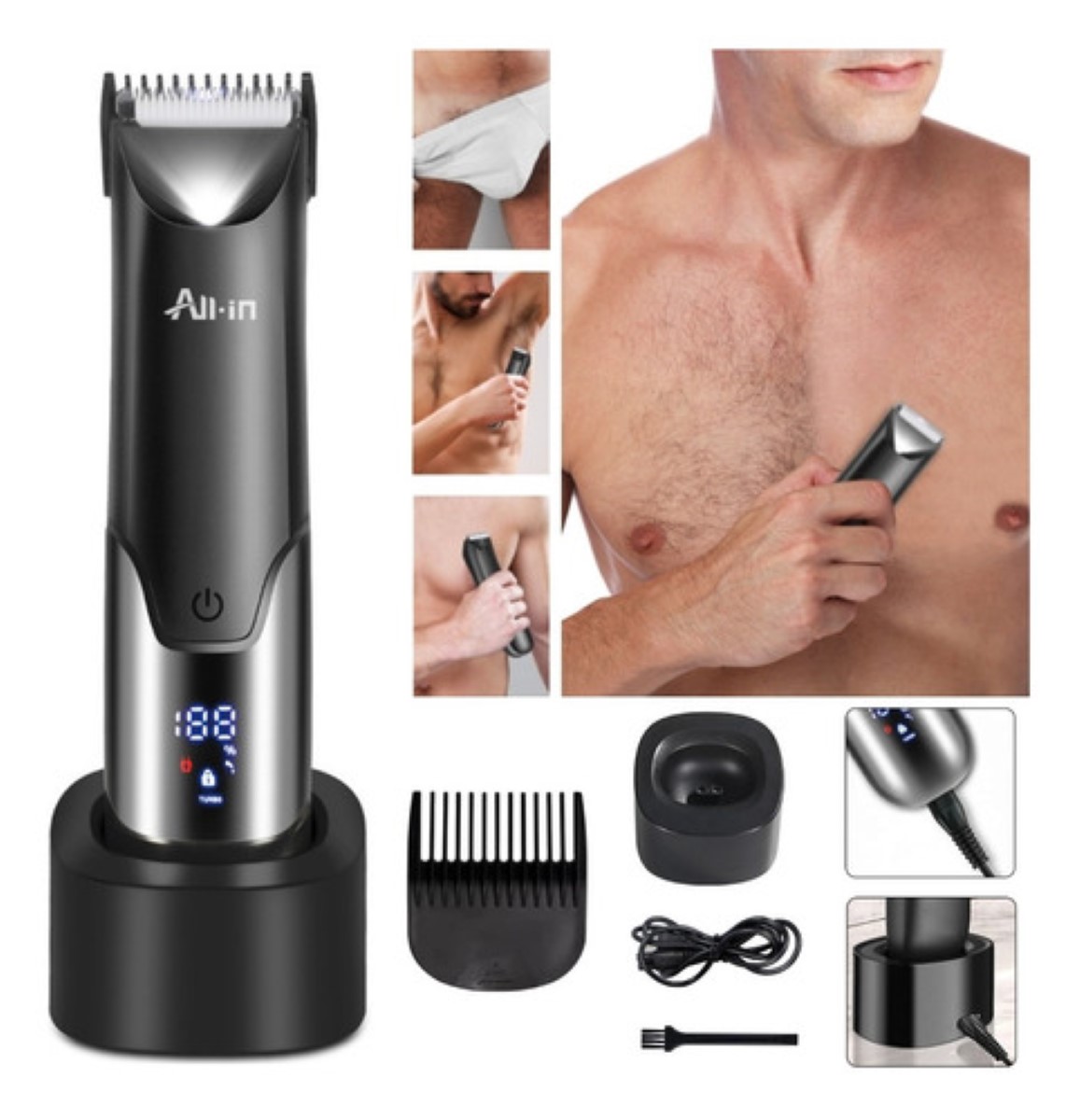 Rasuradora Eléctrica Cortadora Corporal NEGRO