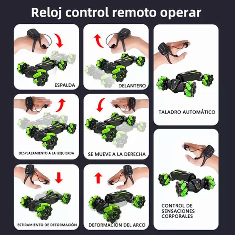 Carro De Acrobacias A Control Remoto Car Twist Recargable Con Musica Teledirigido.