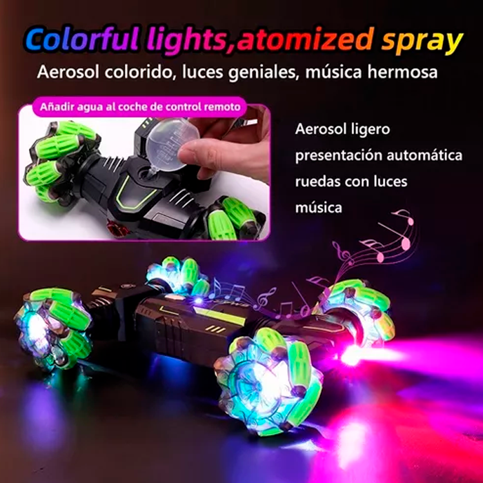 Carro De Acrobacias A Control Remoto Car Twist Recargable Con Musica Teledirigido.