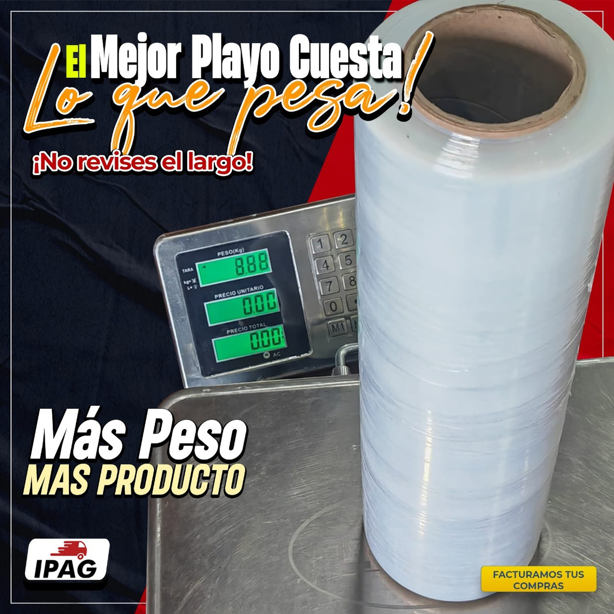 Pack 4 Rollos de Playo 5in Emplaye Polistretch Material de Empaque y Embalaje Calibre 70 800 ft 3 Kg