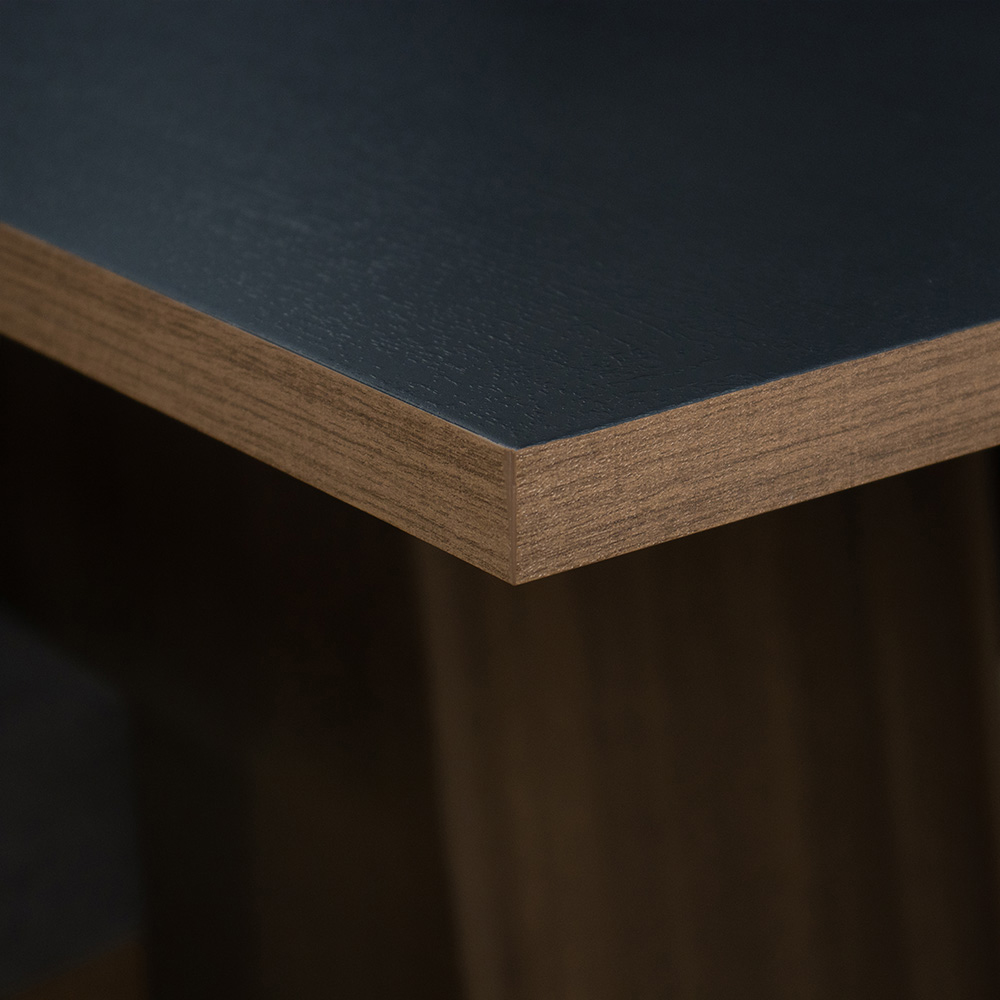 Juego de Comedor Mesa con Tapa de Madera 6 Sillas Renata Madesa Marron/Negro/Plata