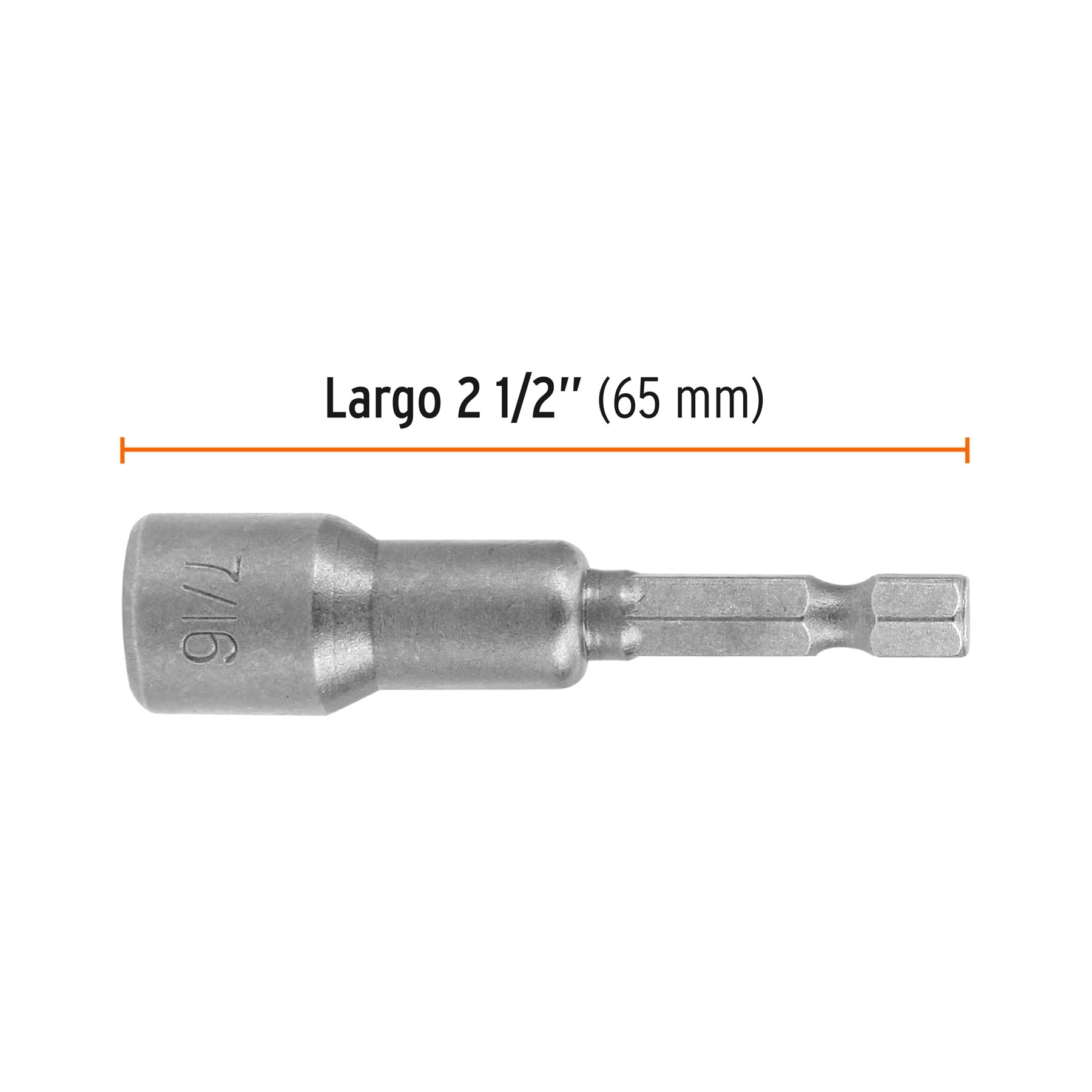 ESTUCHE CON 5 DADOS MAGNÉTICOS DE 7/16" LARGO 2-1/2", TRUPER EXPERT 12943