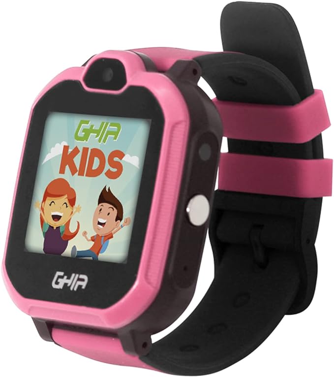 Smartwatch Ghia Kids 1.44 Caja De Plastico Negra Y Rosa