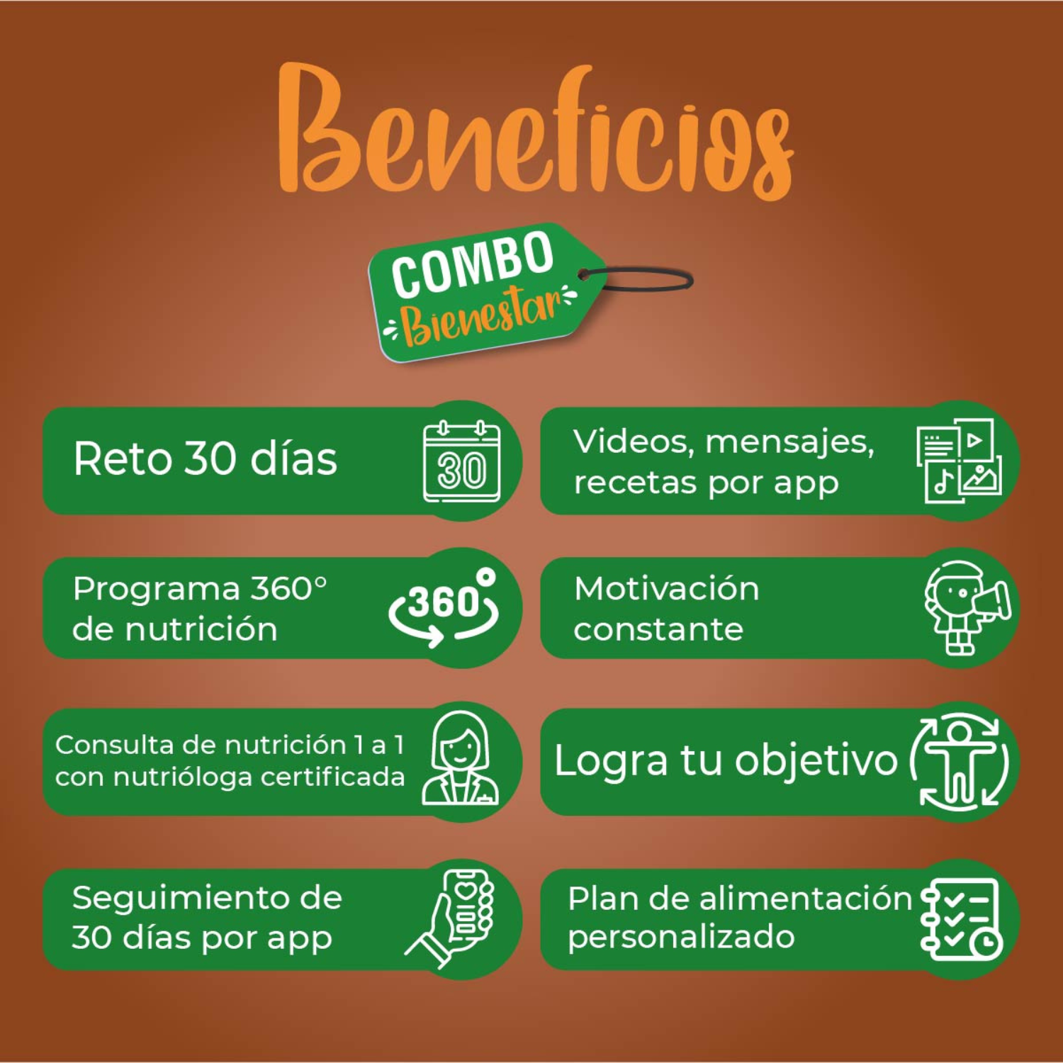 Combo Nutrasien100: Malteada chocolate, suplementos, shaker, plan y seguimiento 30 días. Bienestar total.