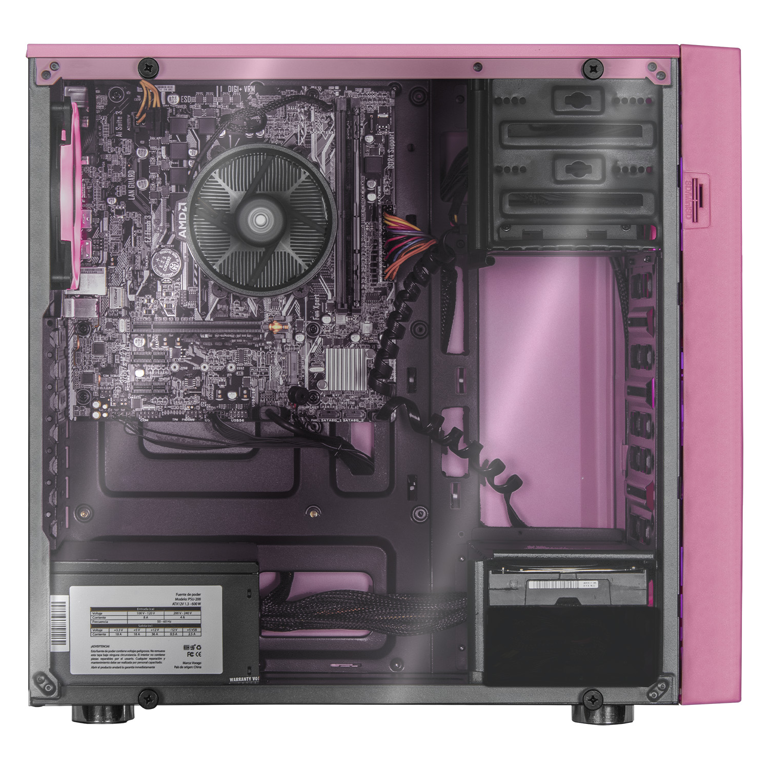 Xtreme PC Gaming AMD Radeon Vega Renoir Ryzen 5 4600G 16GB SSD 240GB 3TB Monitor 27 WIFI Pink 