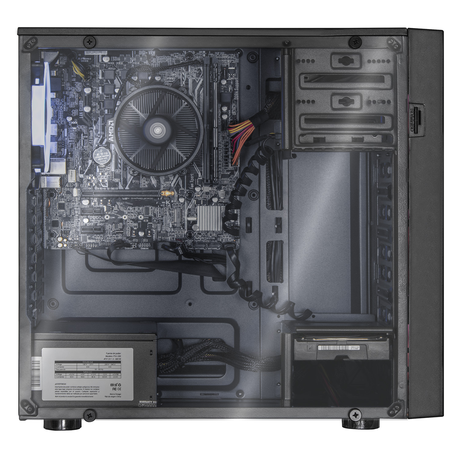 Xtreme PC Gaming AMD Radeon Vega Renoir Ryzen 5 4600G 16GB SSD 240GB 3TB Monitor 27 WIFI Black 