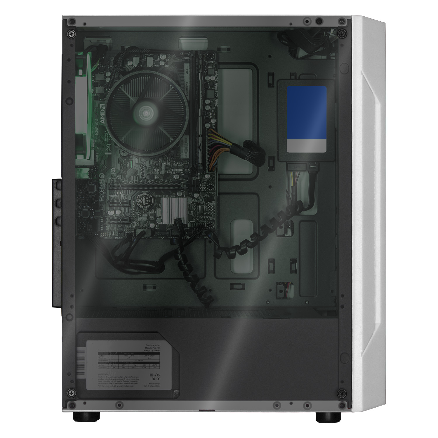 Xtreme PC Gaming AMD Radeon Vega Renoir Ryzen 5 4600G 16GB SSD 240GB 3TB Monitor 27 WIFI White 