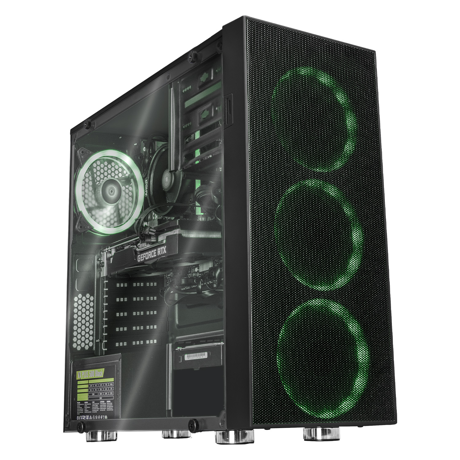 Xtreme PC Gaming Geforce RTX 3050 AMD Ryzen 5 5500 16GB SSD 500GB 2TB WIFI Black 