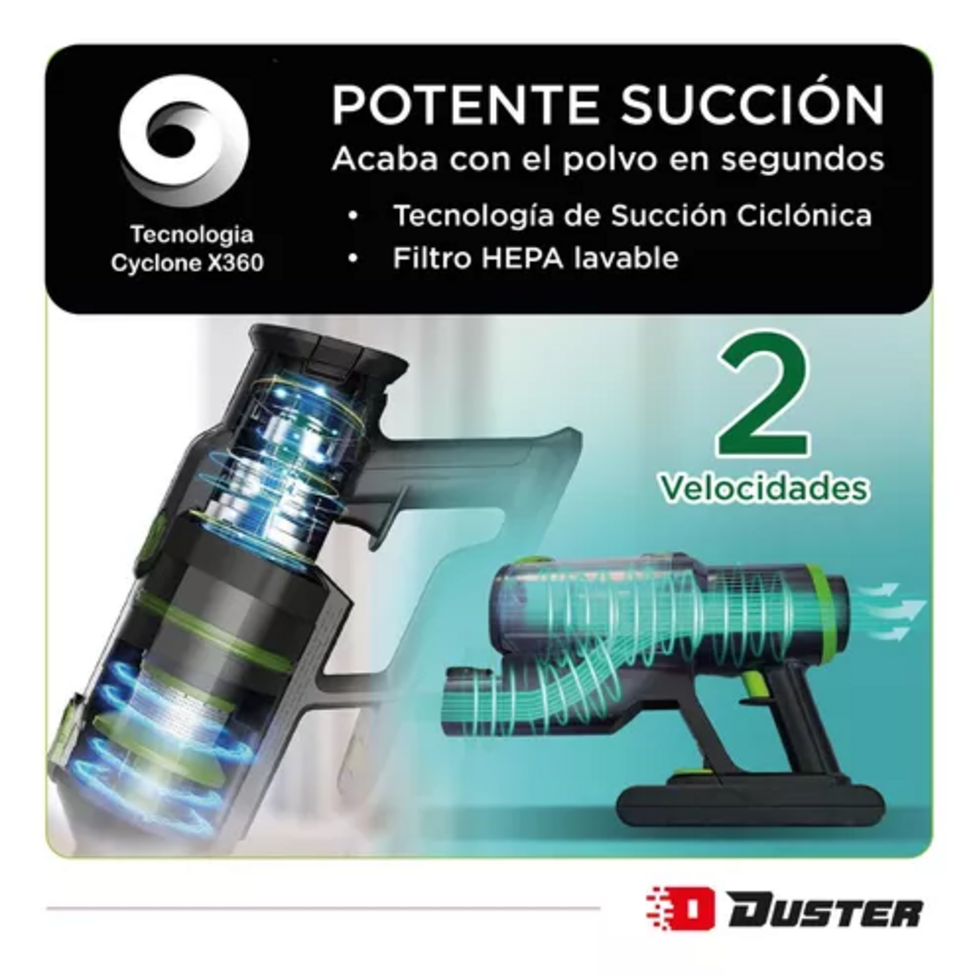 Aspiradora Duster inalambrica Tornado XR17 Turbo