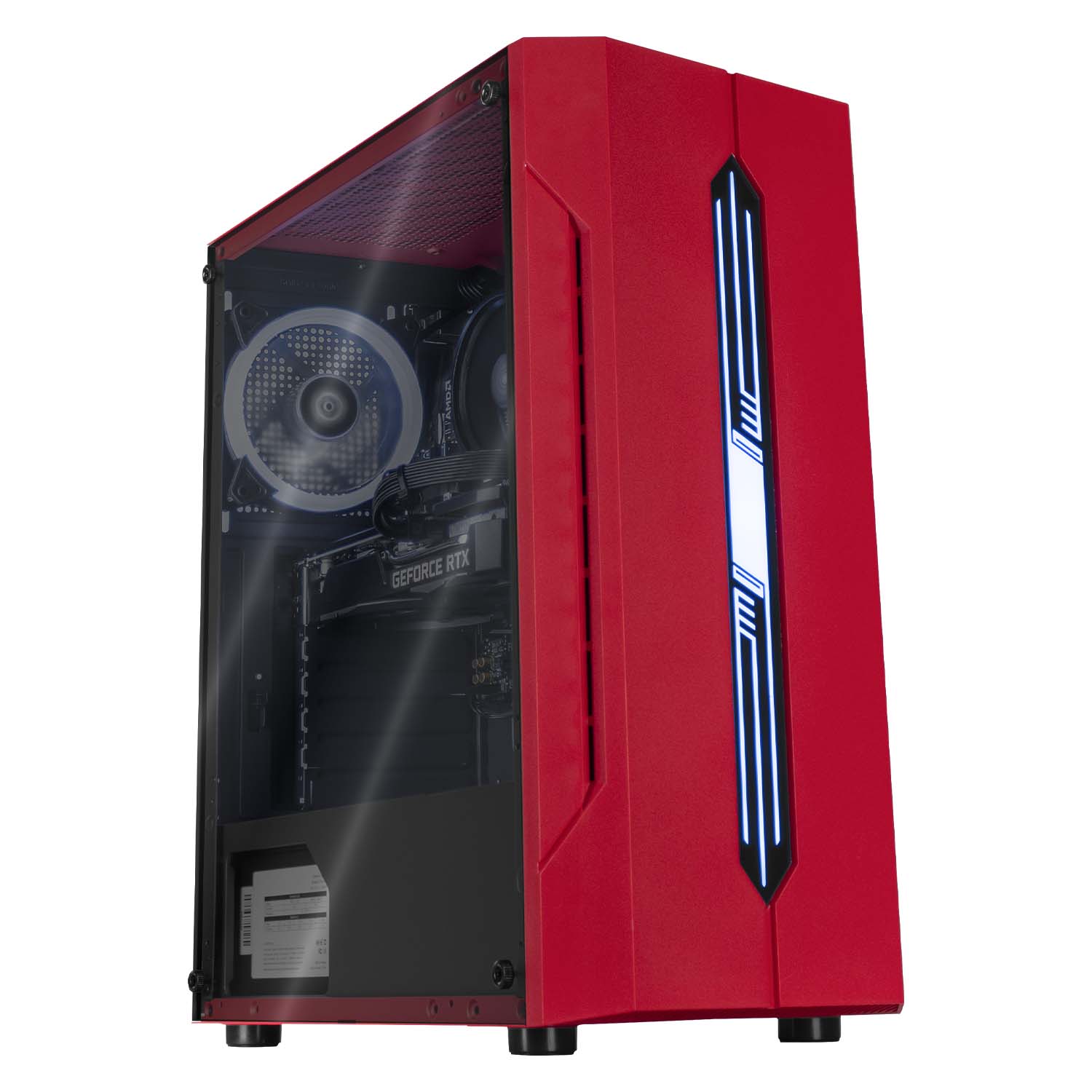 Xtreme PC Gaming Geforce RTX 3050 AMD Ryzen 5 5500 16GB SSD 500GB 2TB WIFI Red 