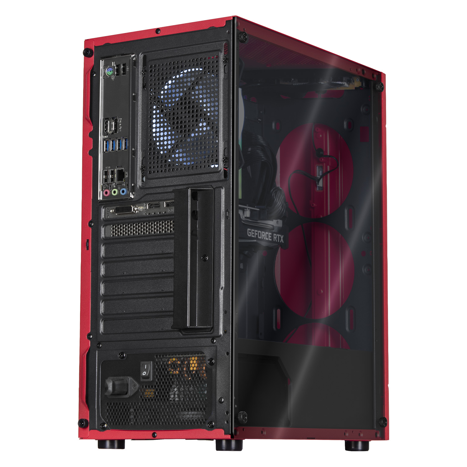 Xtreme PC Gaming Geforce RTX 3050 AMD Ryzen 5 5500 16GB SSD 500GB 2TB WIFI Red 
