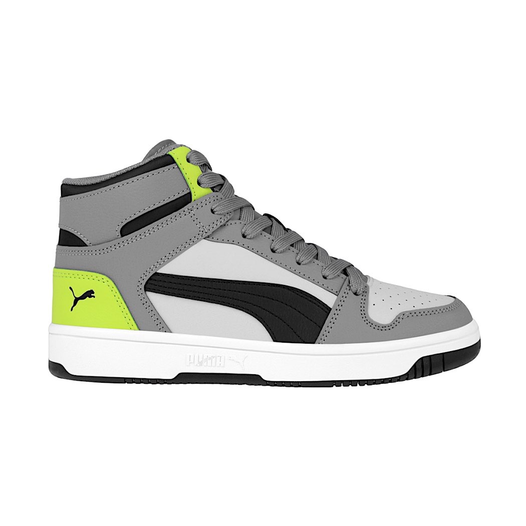 TENIS JOVEN PUMA REBOUND LAYUP 37048620 SIMIPIEL GRIS