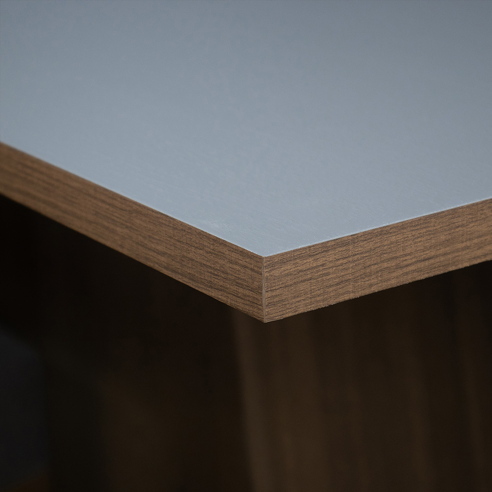 Juego de Comedor con Mesa de Madera y 6 Sillas Renata Madesa Marron/Gris/Plata