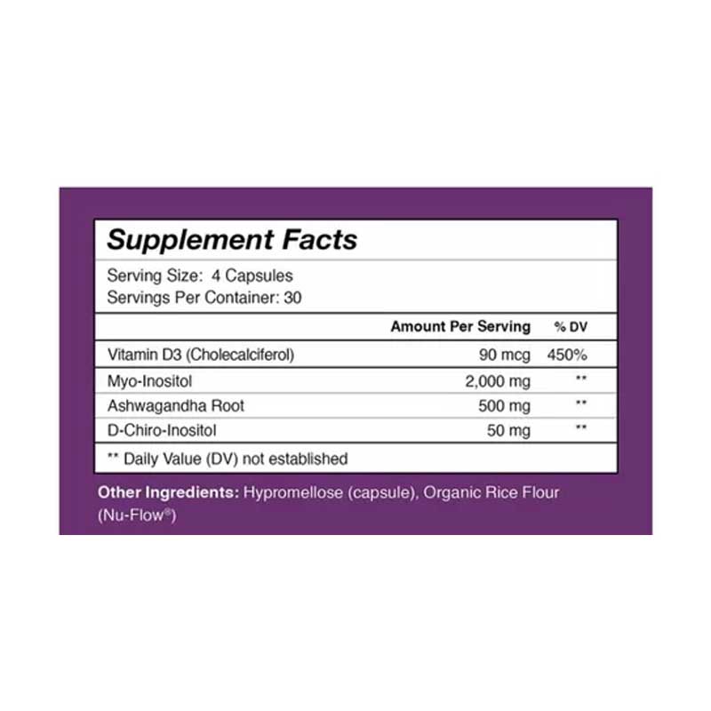 Myo & D-Chiro Inositol Intimate Rose + Vitamina D3 90mcg con 120 capsulas 