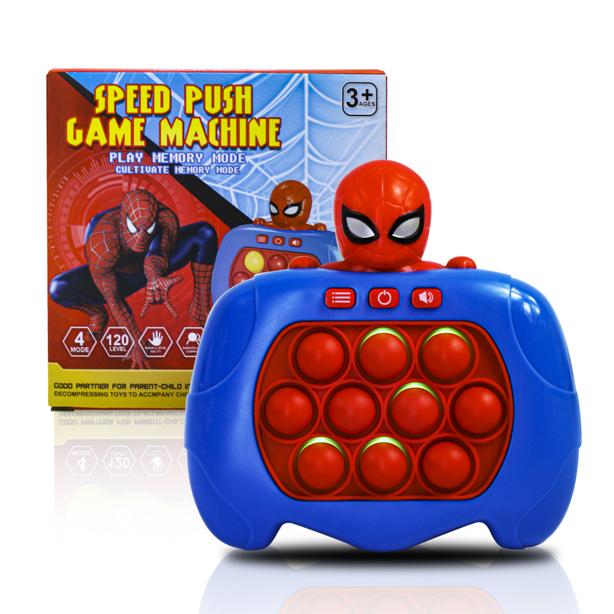 Pop It Jueguete Electronico De Burgujas Antiestrés Personaje Spider Man 