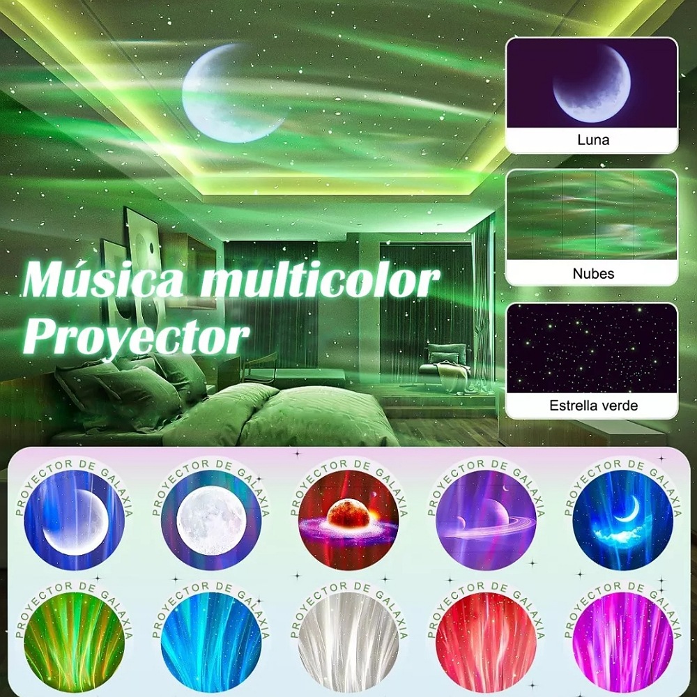 Proyector De Estrellas Galaxy 15 Colores