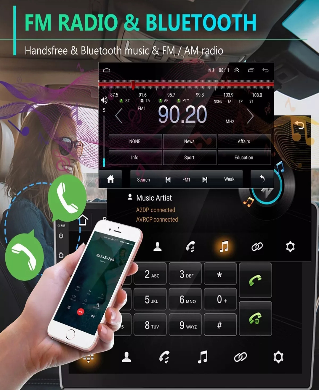 10 PuLG Auto Estereo Pantalla 2 Din Android 10 Gps + Camara