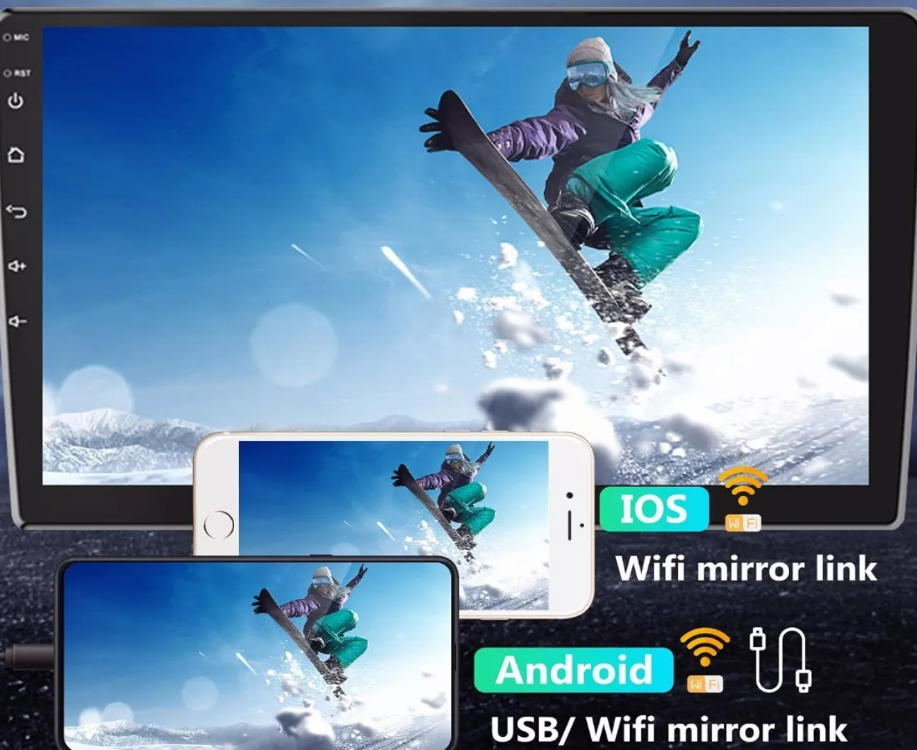 10 PuLG Auto Estereo Pantalla 2 Din Android 10 Gps + Camara