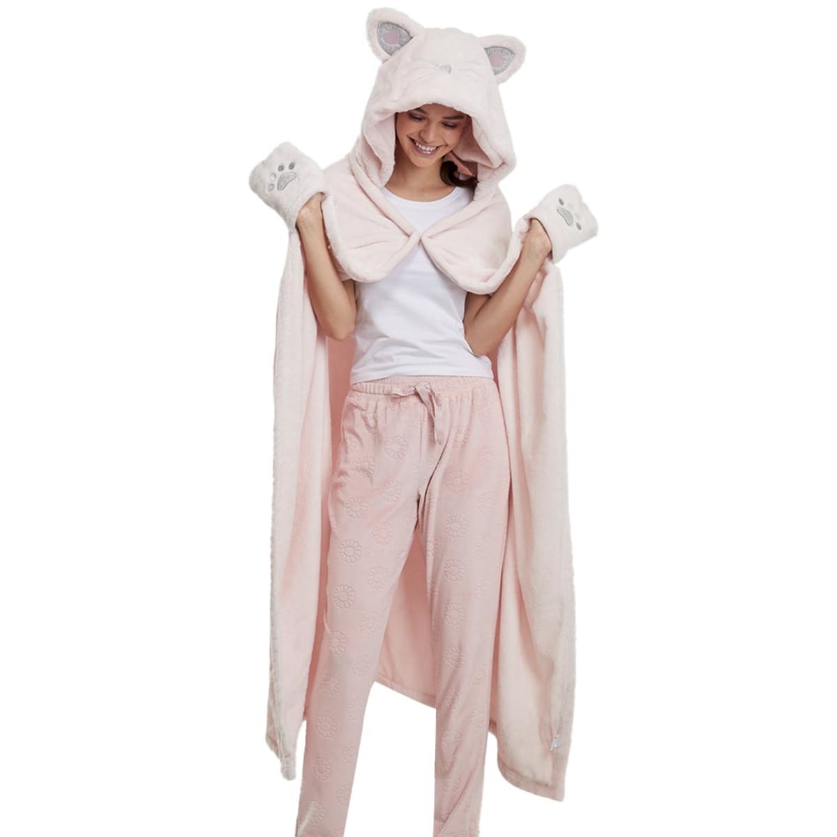 Capa de descanso Love to Lounge con capucha, color rosa, para mujer, mod. 1091542