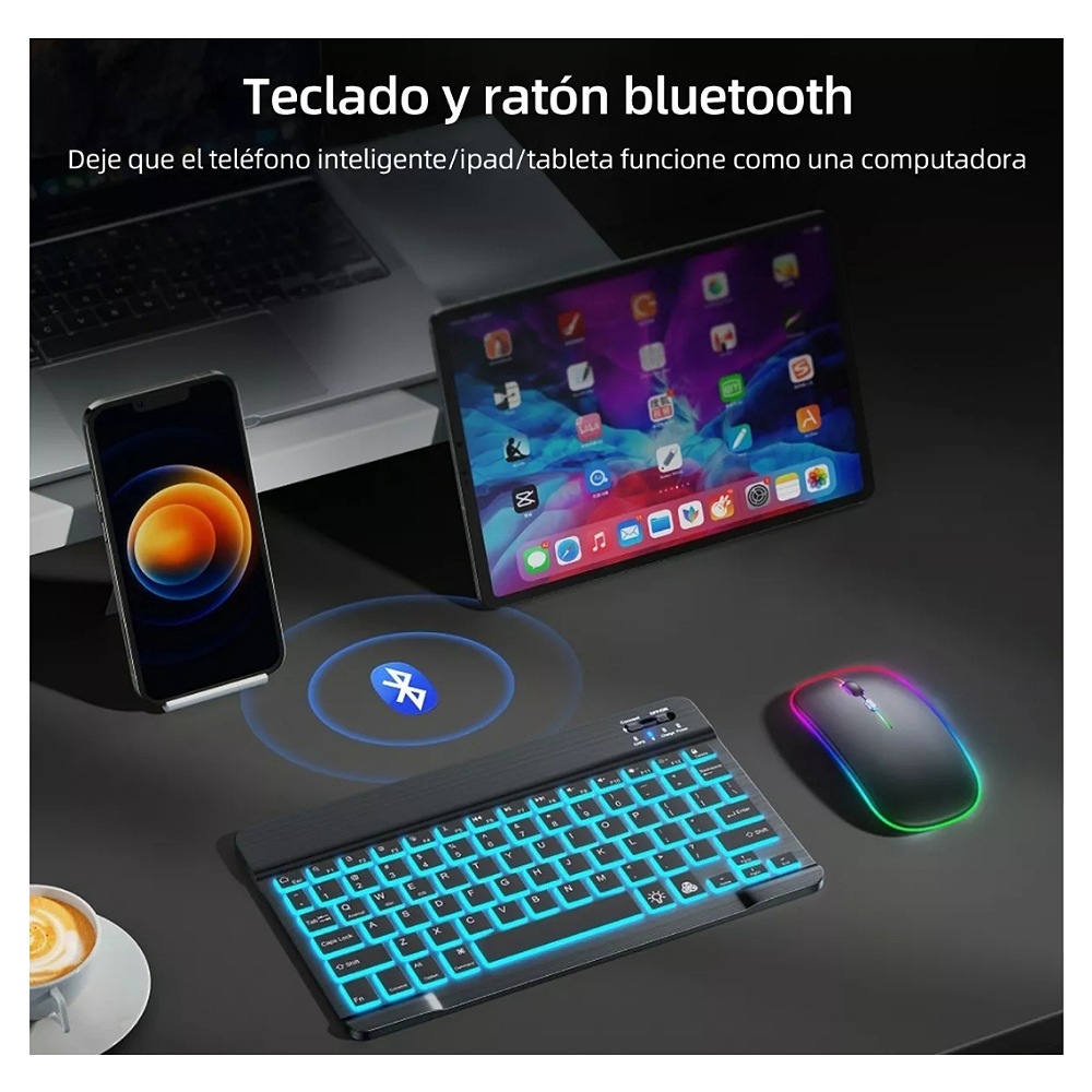 Combo Teclado Bluetooth Teclado Y Mouse Para Ipad Wireless