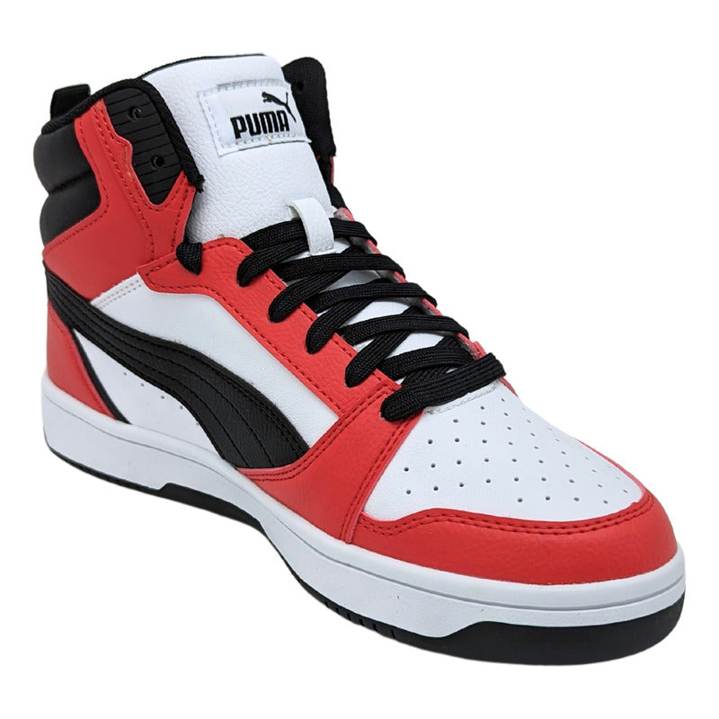 Tenis Puma Rebound V6 Blanco-rojo 392326 04 Para Hombre 