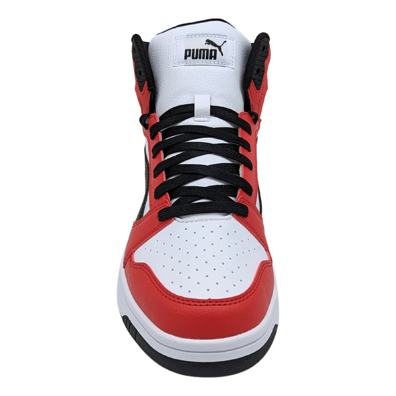Tenis Puma Rebound V6 Blanco-rojo 392326 04 Para Hombre 
