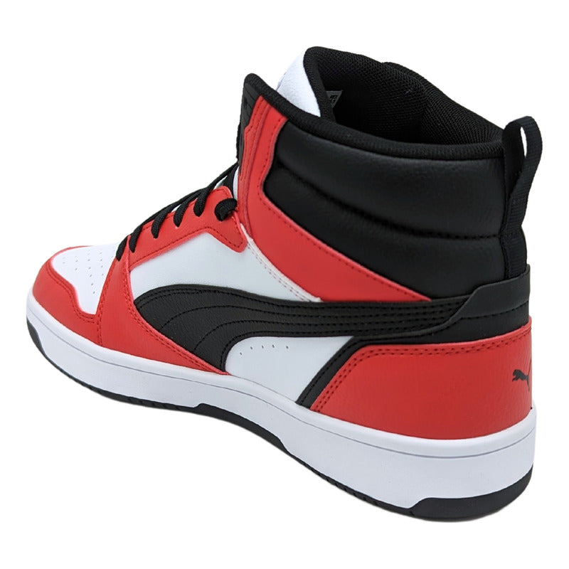 Tenis Puma Rebound V6 Blanco-rojo 392326 04 Para Hombre 