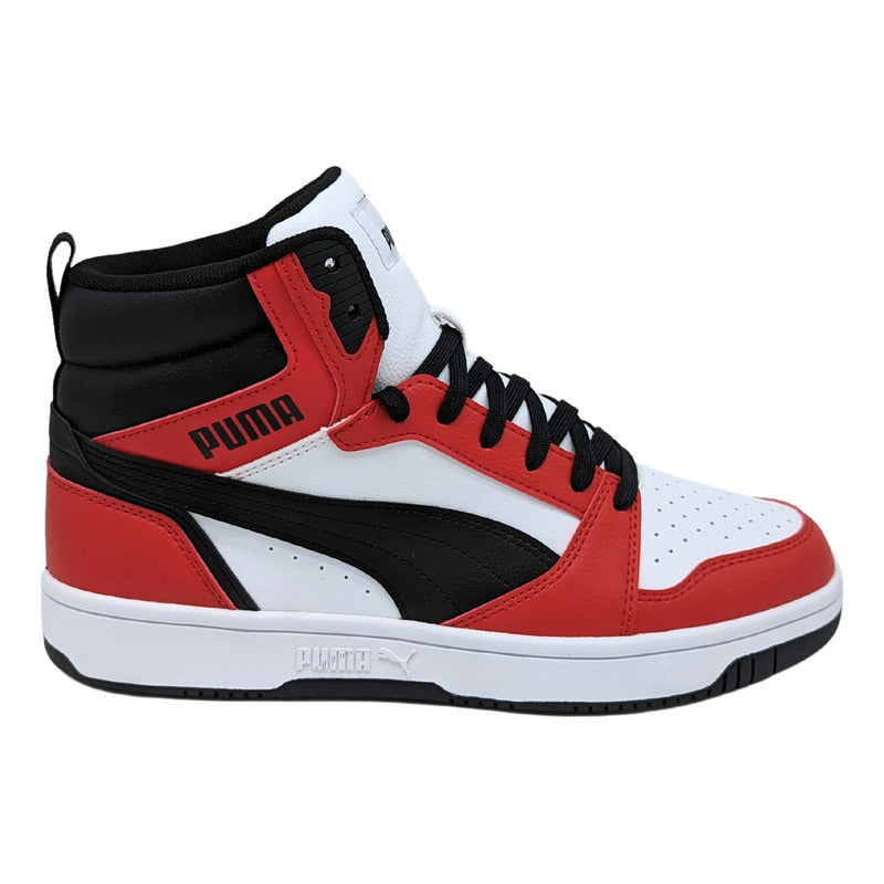 Tenis Puma Rebound V6 Blanco-rojo 392326 04 Para Hombre 