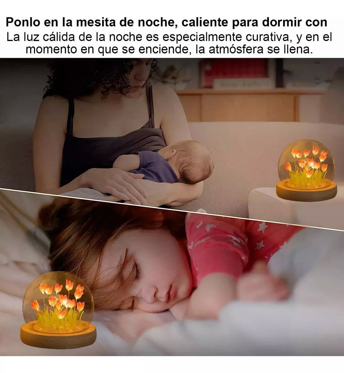 Regalo  Luz Noche Flor Del Tulipán Led Diy Romantica