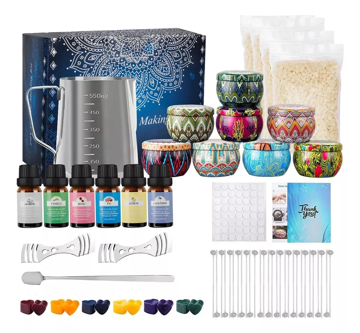 Kit Fabricación Velas Aromáticas Vedd® De Bricolaje Diy.