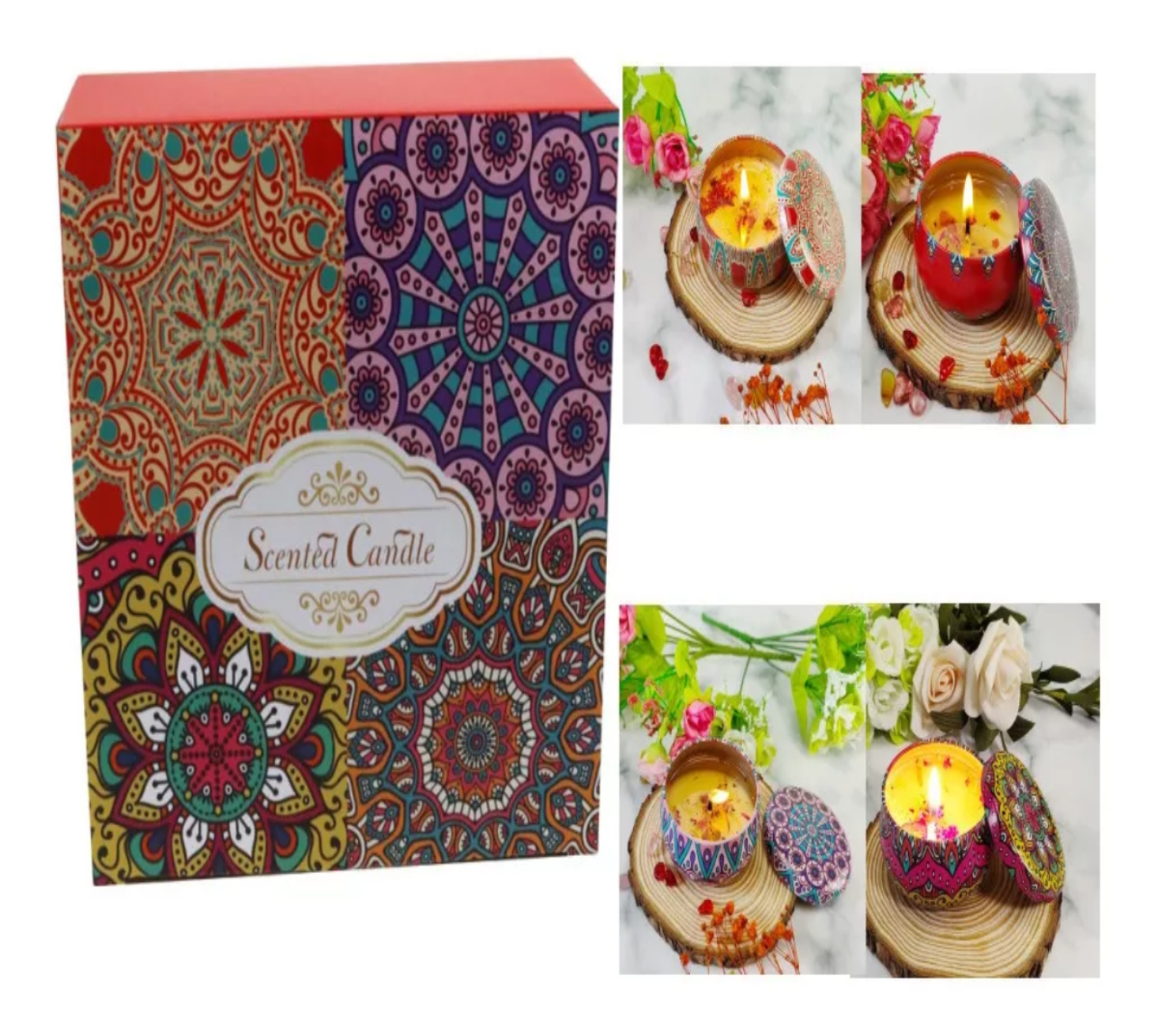 4 Piezas Vela De Aromaterapia Velas Aromaticas Cera De Soja