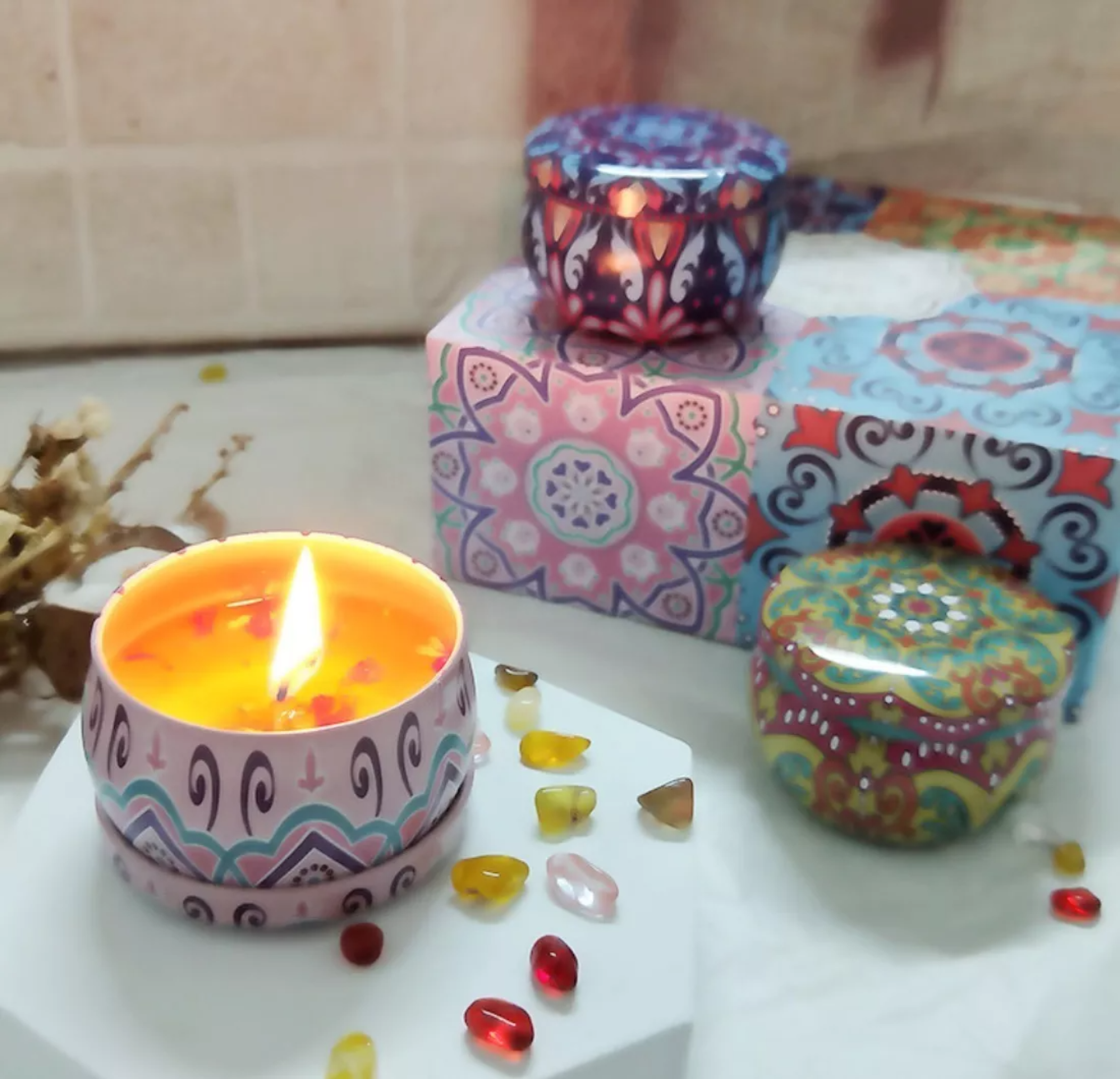 4 Piezas Vela De Aromaterapia Velas Aromaticas Cera De Soja