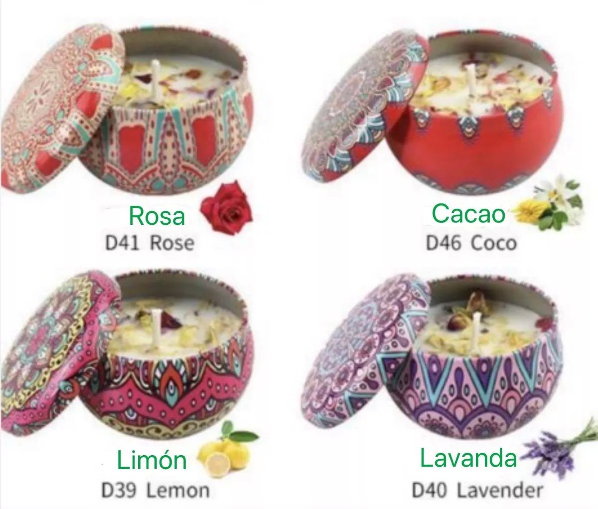 4 Piezas Vela De Aromaterapia Velas Aromaticas Cera De Soja