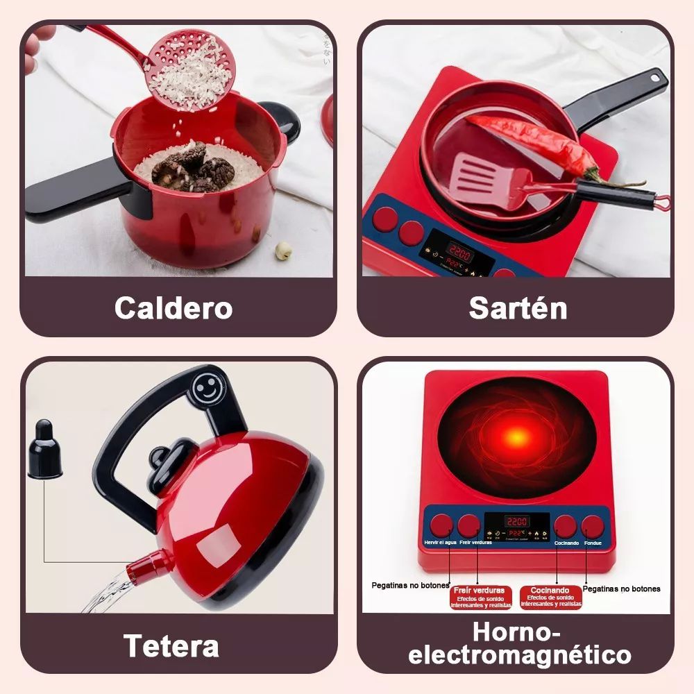 61pzs Juguetes De Cocina Para Ninos Utensilios Cocina Comida