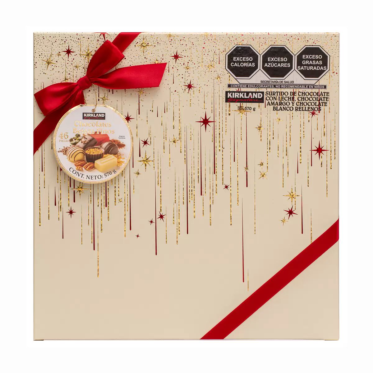 Kirkland Signature Caja de Chocolates Belgas Finos Surtidos - Varios colores 570 g (46 chocolates)