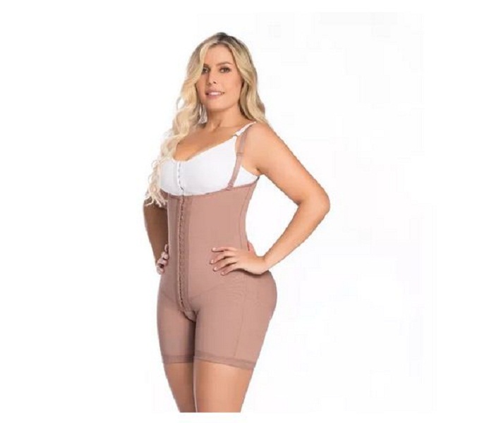 Fajas Colombianas Postquirúrgica Moldeadora de Busto Abierto Para Mujer, Faja Media Pierna Busto Libre Tirantes Anchos Reduce Medidas y Estiliza tu Figura
