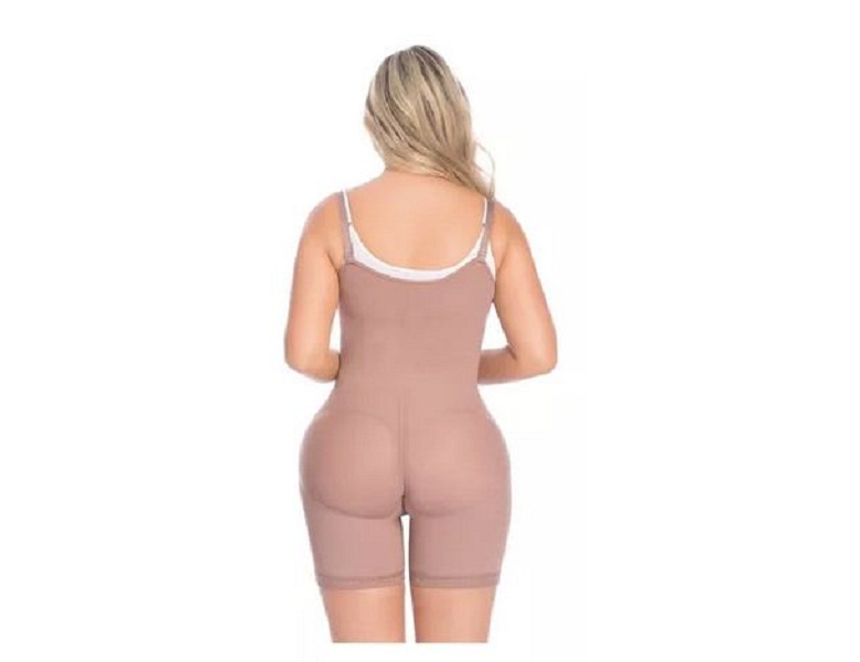 Fajas Colombianas Postquirúrgica Moldeadora de Busto Abierto Para Mujer, Faja Media Pierna Busto Libre Tirantes Anchos Reduce Medidas y Estiliza tu Figura
