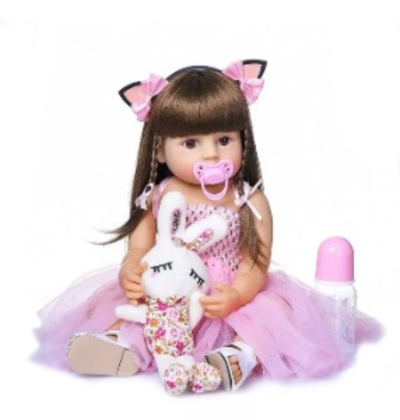 Bebé Reborn Muñeca Silicona De Cuerpo Completo Juguete 55cm