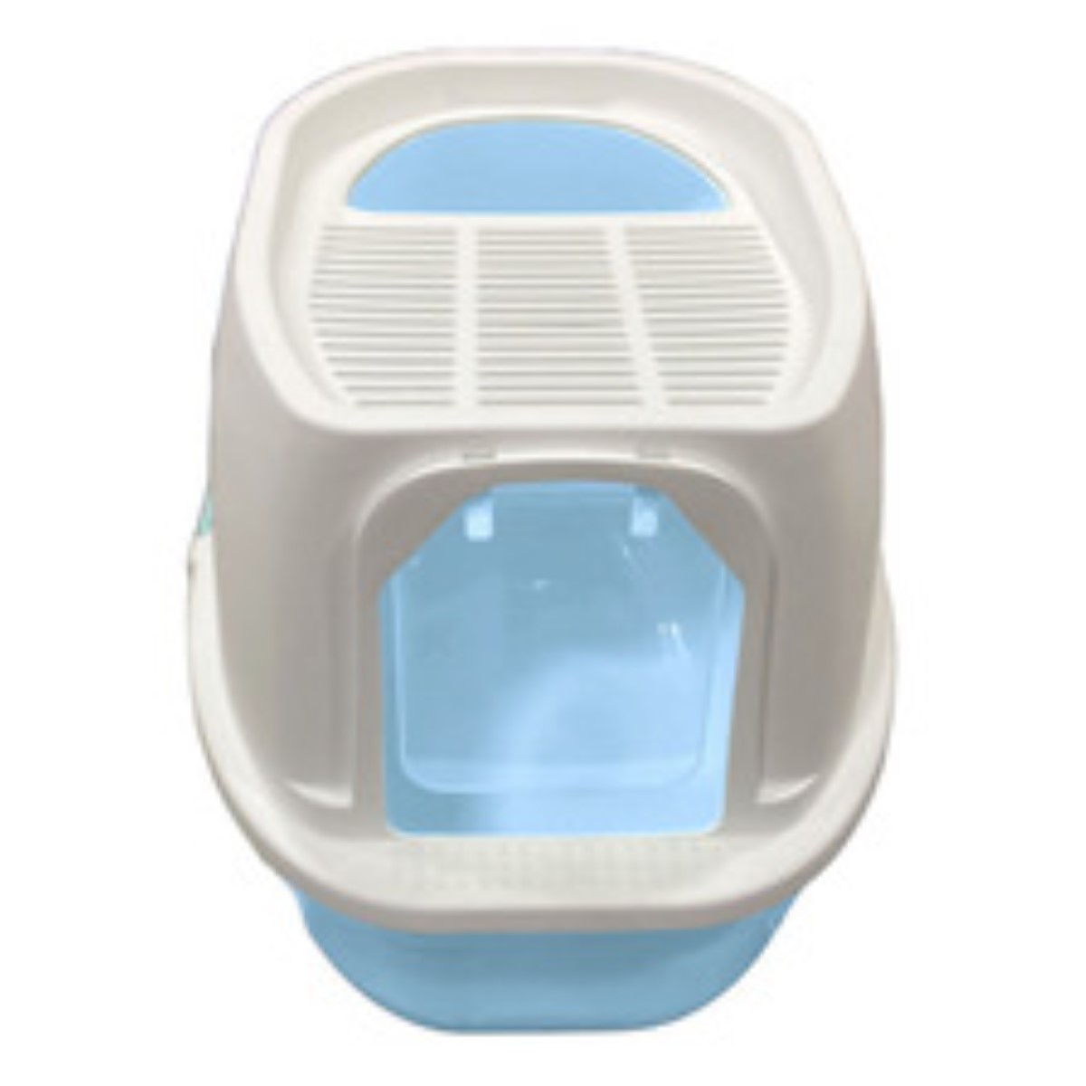 Arenero Gato Cerrado Filtro Anti Olor Puerta Abatible Pala Color Azul